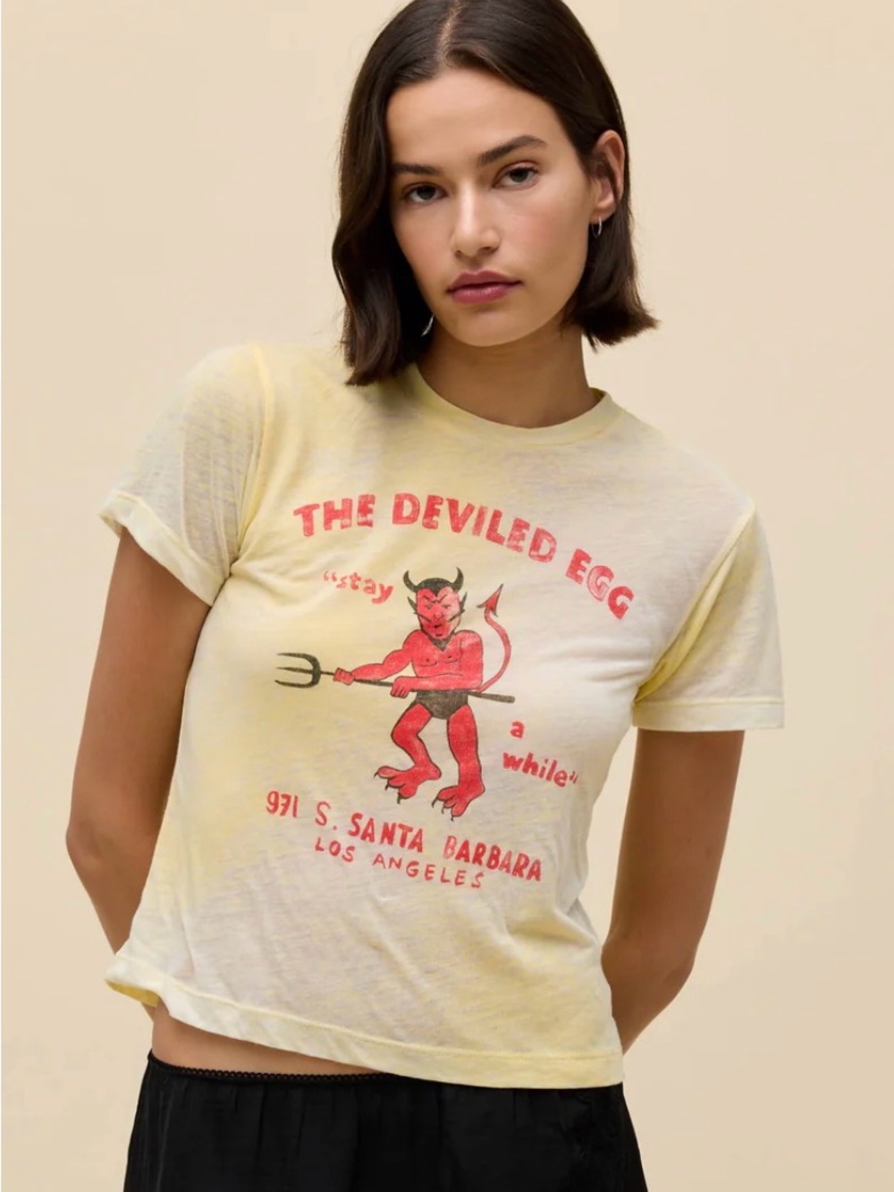 Daydreamer LA THE DEVILED EGG BURNOUT VINTAGE TEE